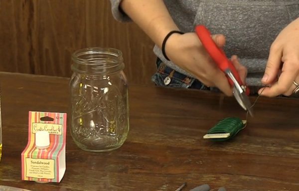 How to Make a Mason Jar Oil Lamp, see more at https://diyprojects.com/mason-jar-olive-oil-lamp