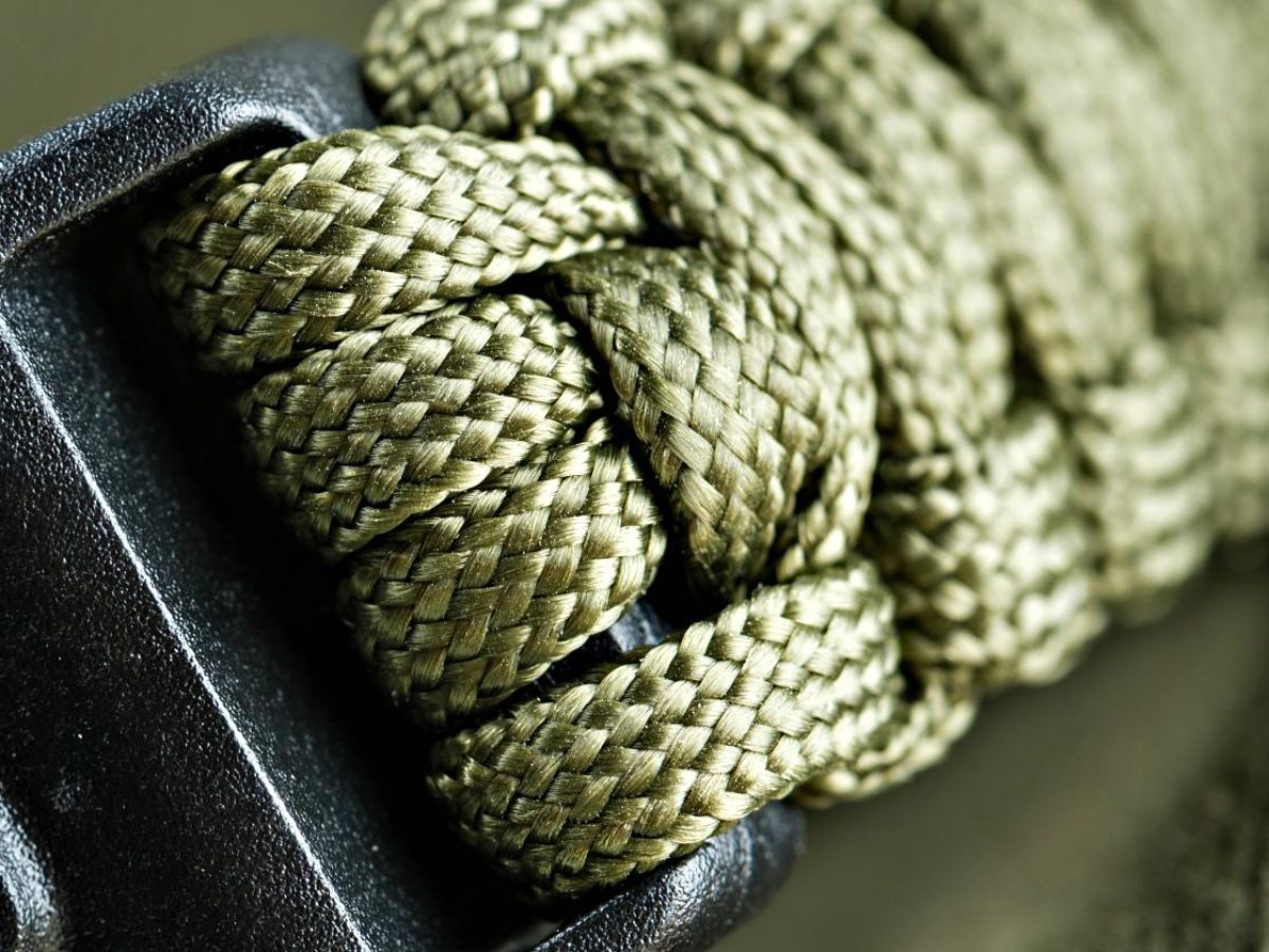 R 7 Strand Survival Military Weave Bracelet Cord Buckle SODIAL Green