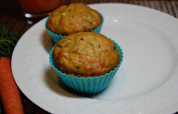 Healthy Muffin Recipes | Zucchini, Carrot and Banana Muffins. Best lowfat recipe is great for kids
