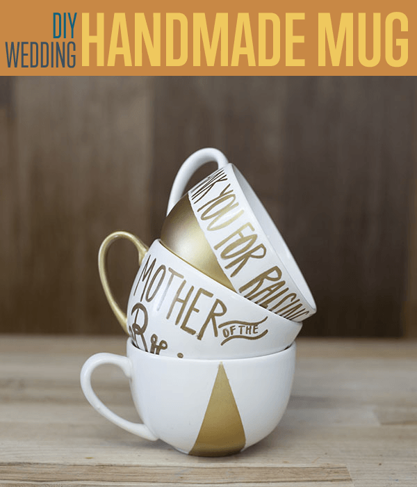 DIY Wedding Gifts | Hand Painted Gold Mugs
