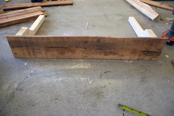 Halfway through a wood pallet project.