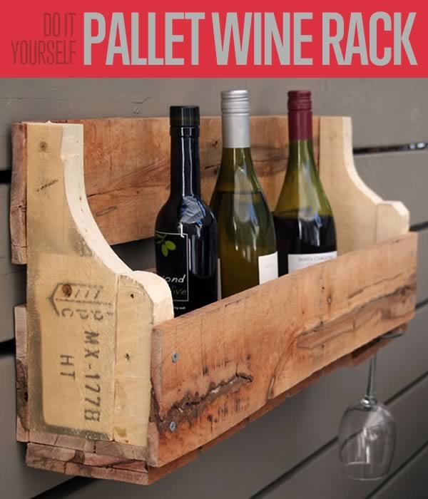 DIY Pallet Wine & Stem Rack