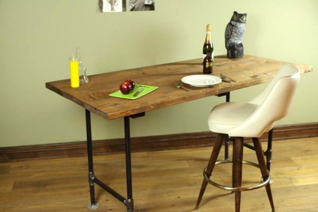 DIY Pipe Leg Table | DIY Pipe Leg Table | Workbench Plans And Rustic Furniture Tutorial