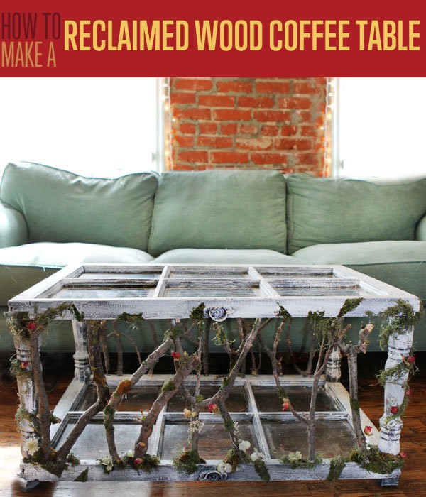 DIY Furniture | Reclaimed Windowpane Coffee Table