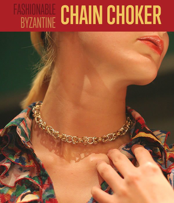 DIY Handmade Jewelry | Byzantine Chain Choker Project