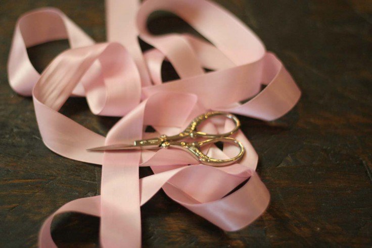 Satin Ribbon and Snips - Supplies for How to Make a Bow Out of Ribbon