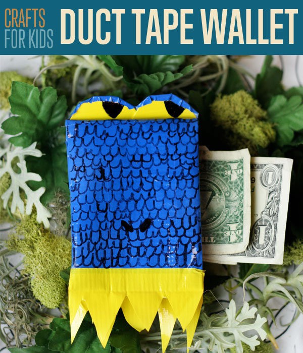 Crafts for kids, kids crafts, duct tape wallet, how to make duct tape wallet, duct tape projects, duct tape ideas