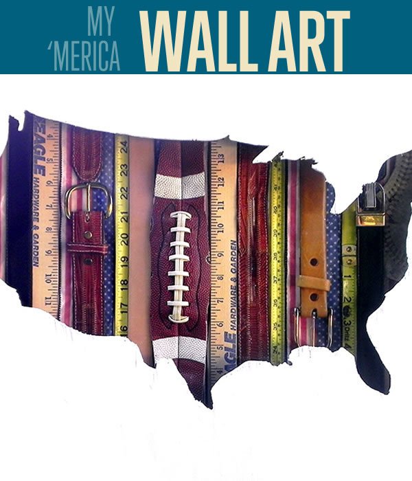 DIY Vintage Americana Wall Art Map