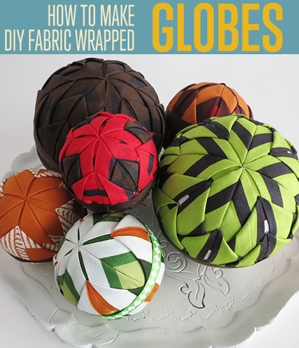 DIY Scrap Fabric Covered Styrofoam Balls