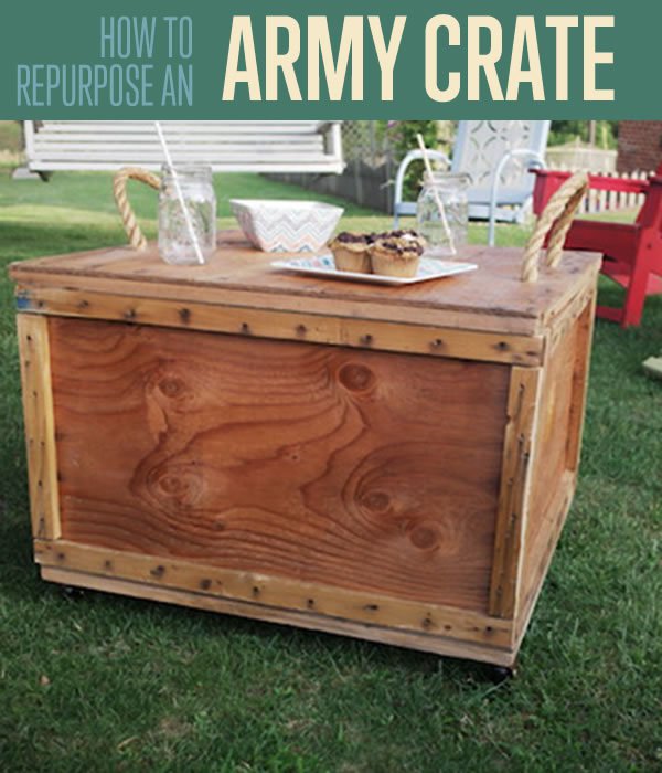 How To Make A Table From A Repurposed Army Ammo Crate