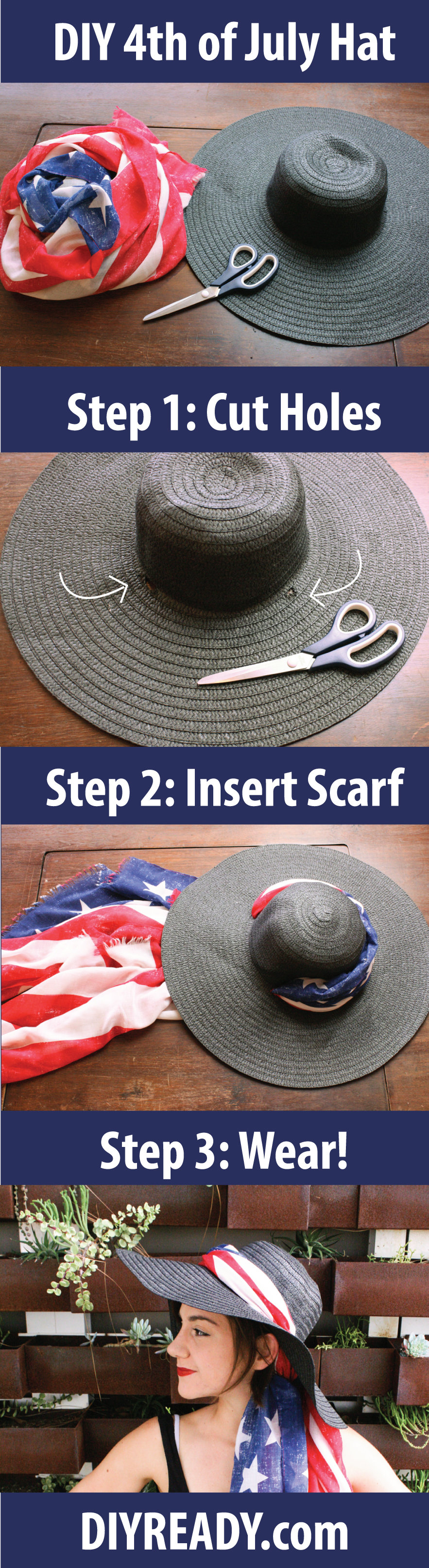 Check out 4th of July | Make Your Own American Flag Hat at https://diyprojects.com/4th-july-craft-projects-make-own-american-flag-hat/