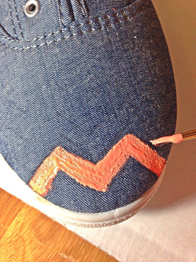 How To Make Chambray Chevron Pattern Shoes