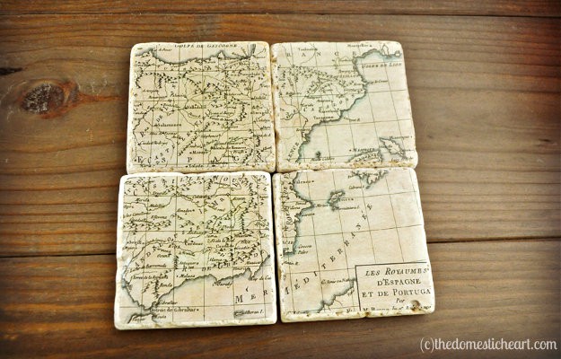 Map Coasters - Frugal Mom Eh!