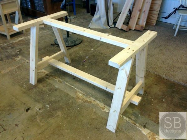 You're done with Part 1 of this DIY Outdoor Table tutorial 
