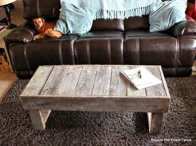 Barn Wood Coffee Table | 31 Super Cool DIY Reclaimed Wood Projects