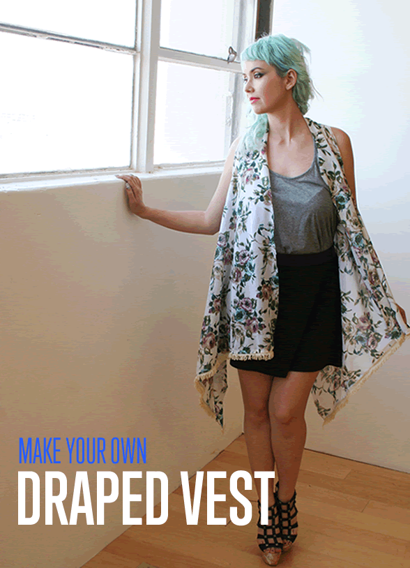 Simple No-Sew Draped Vest | Best of Fall Fashion Trends