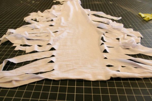no sew tassel shirt scarf | diy t-shirt tutorials