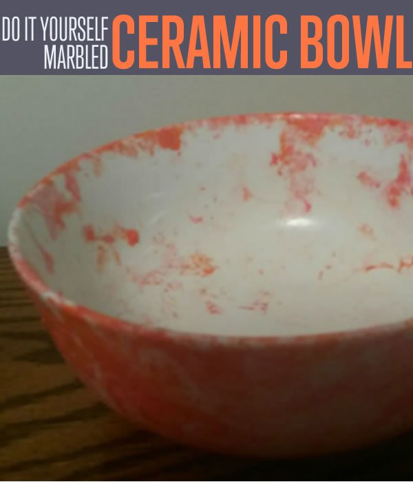 DIY Marbelized Ceramic Bown