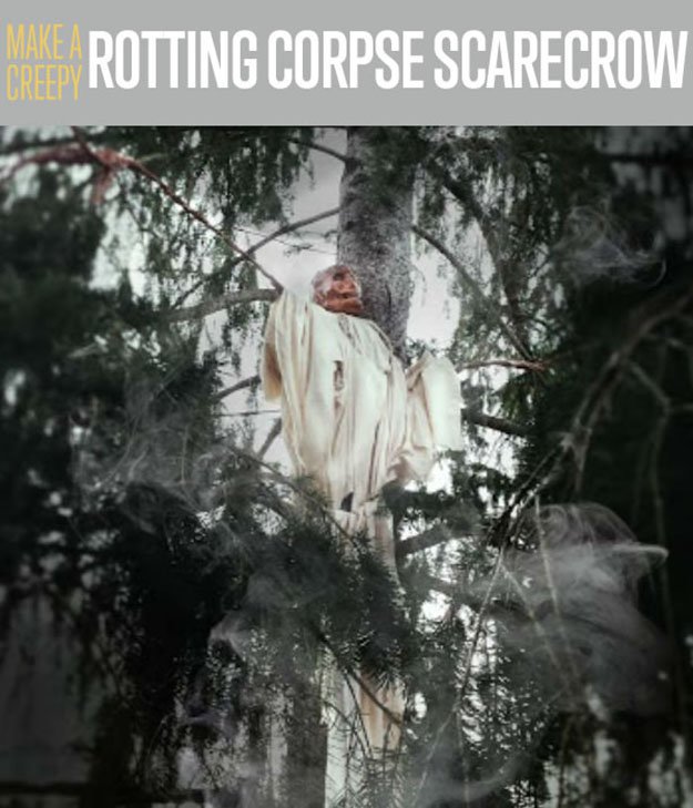 Placard | Outdoor Halloween Decorations: Make A Rotting Corpse Scarecrow