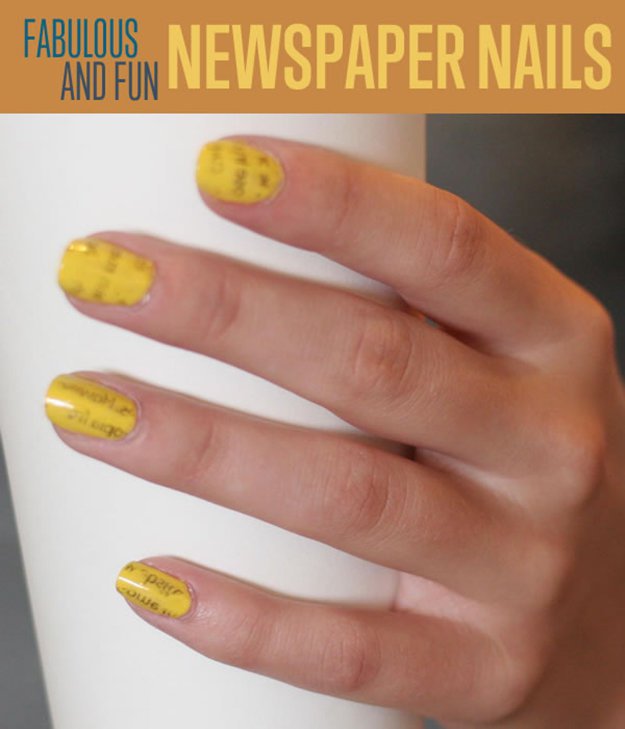 How To Do Newspaper Nails DIY Projects Craft Ideas & How To's for Home  Decor with Videos