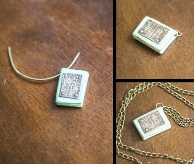 Miniature Book Necklace | Personalized Necklace