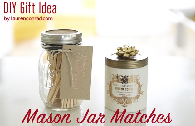 Mason Jar Matches | 25 DIY Gifts You Can Make in Under an Hour 