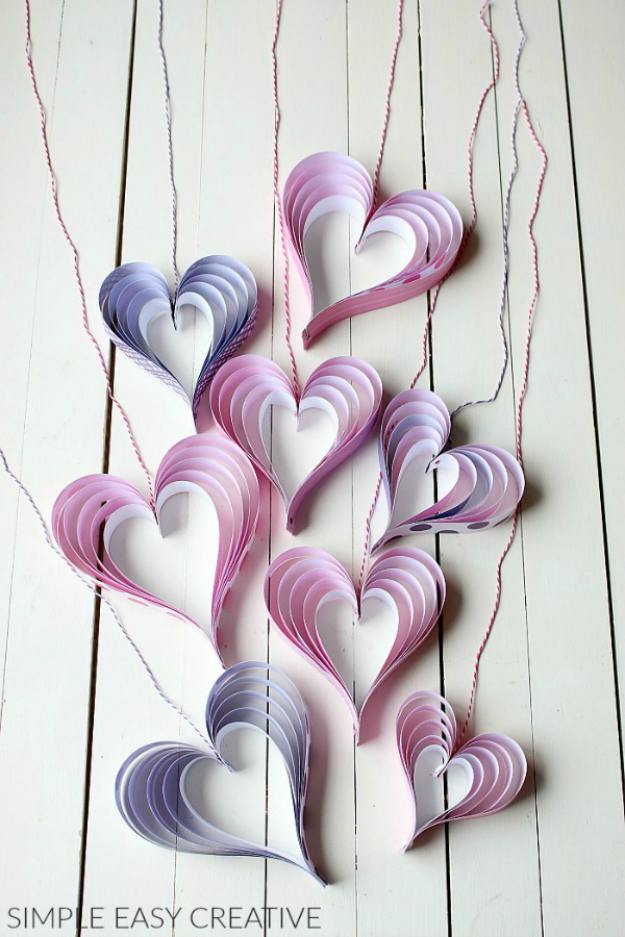 Paper Hearts | Cute And Easy Valentine Decorations To DIY