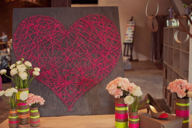 DIY String Heart | Cute And Easy Valentine Decorations To DIY