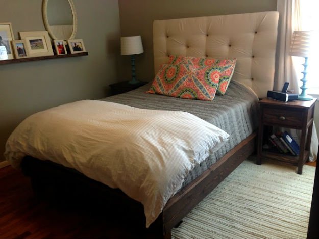 Headboard And Bed Frame Diy Projects, Bed Frame With Tufted Headboard