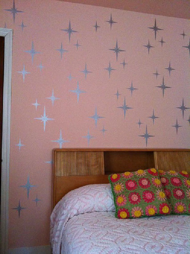 DIY Wall Pattern Stencil Designs | diyprojects.com/26-best-stencils-for-home-decor/