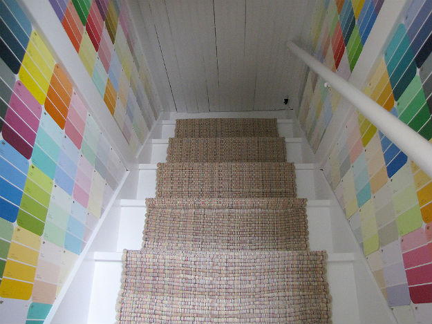 Attic Stairs Decor | 17 Amazing DIY Paint Chip Projects