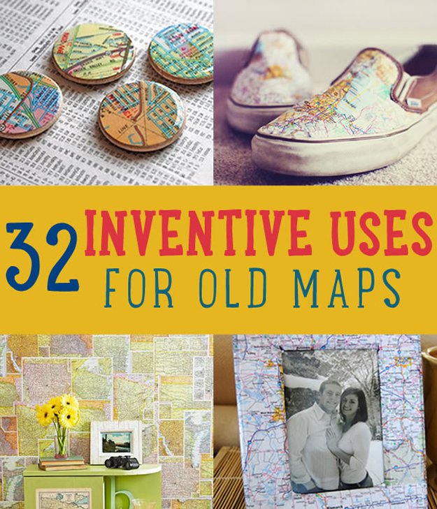 Uses For Old Maps | Inventive Ways To Repurpose Old Maps | https://diyprojects.com/inventive-uses-for-old-maps/