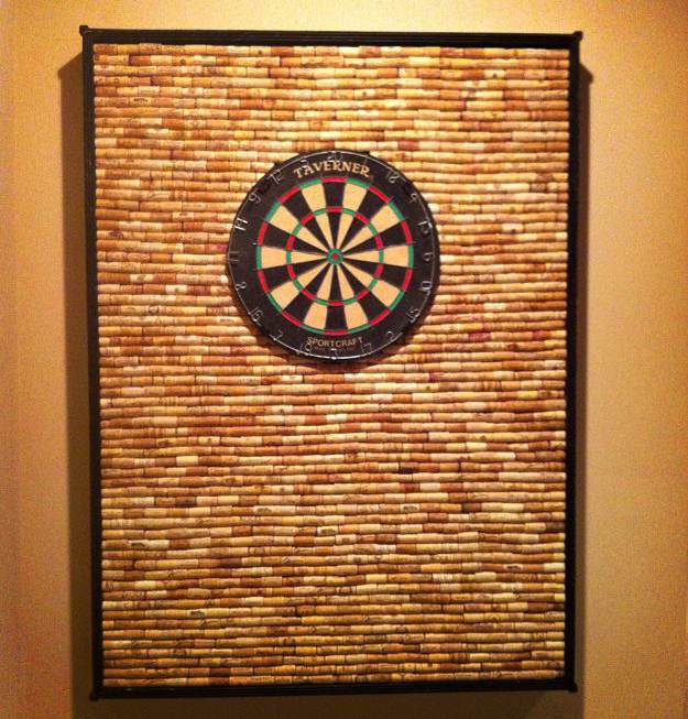 Cork Dartboard Cabinet | More Awesome Man Cave Ideas For Manly Crafts Lovers | small man cave furniture