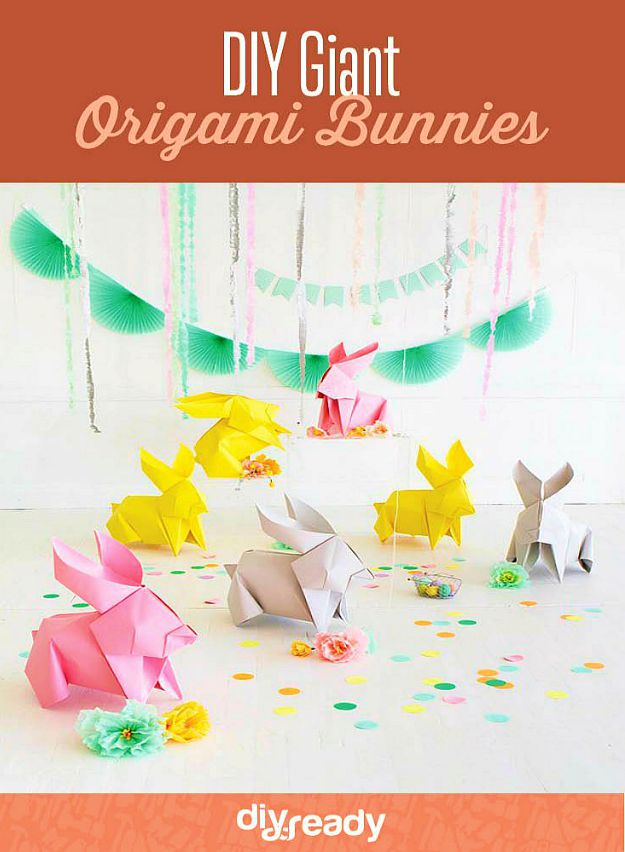 DIY Giant Origami Bunnies | Easter Crafts, Recipes, And Cool DIY Ideas For Your Celebration