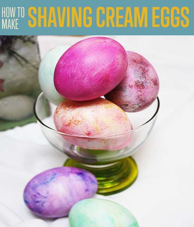 DIY Easter Egg Projects with Shaving Cream (Yup!) | https://diyprojects.com/make-easter-eggs/