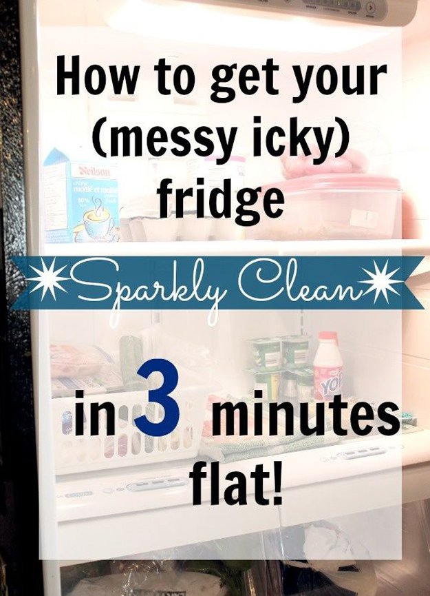 Clean the fridge in 3 minutes | 10-Minute Cleaning Hacks To Keep Your Home Sparkling