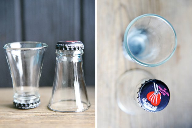 Beer Bottle Shot Glass | More Awesome Man Cave Ideas For Manly Crafts Lovers | items for a man cave