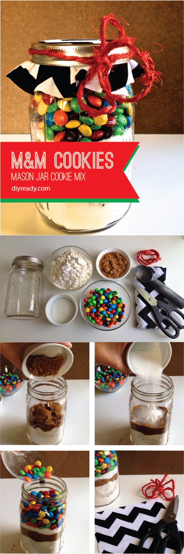 Mason Jar Cookie Recipes - fun mnm cookies in a jar | | 26 DIY Mason Jar Crafts You Can Make In Under an Hour at http://DIY Projects/com/mason-jar-crafts-in-under-an-hour
