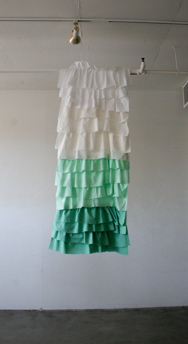 Gorgeous ruffled shower curtain | Learn how to make this beautiful ruffle shower curtain inspired by Anthropologie with DIY Projects at https://diyprojects.com/ruffle-shower-curtain