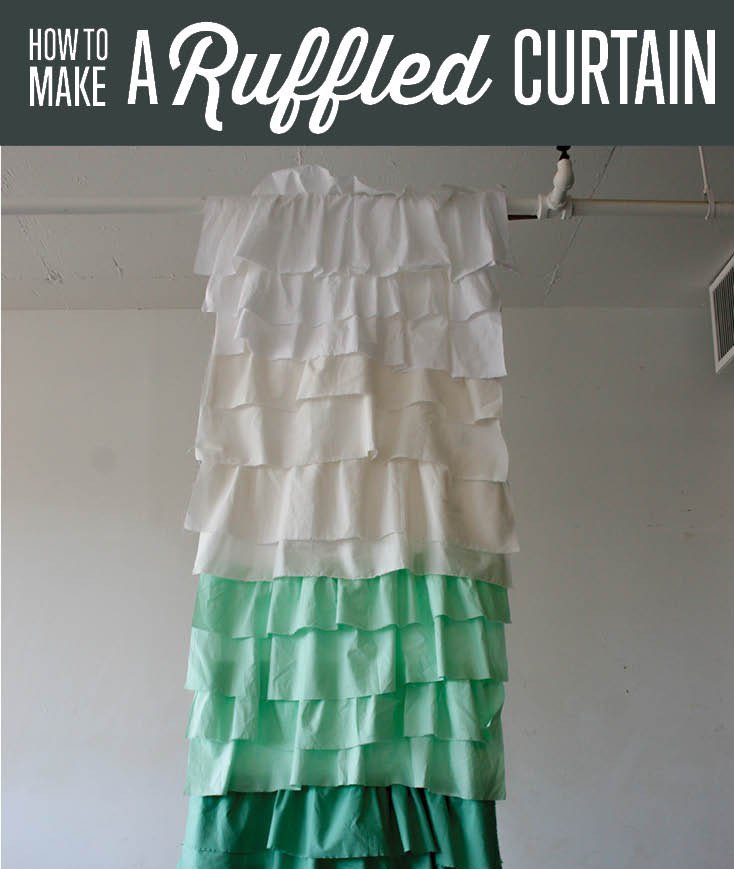 how to make ruffled shower curtain