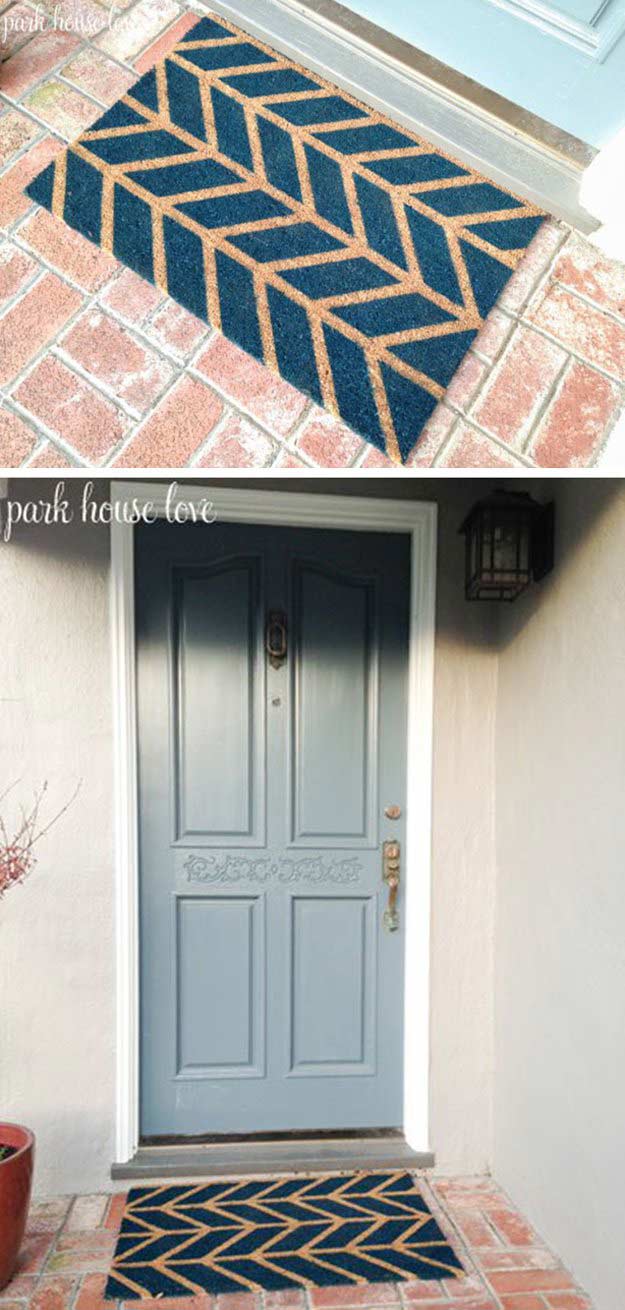 Spray Painted Doormat
