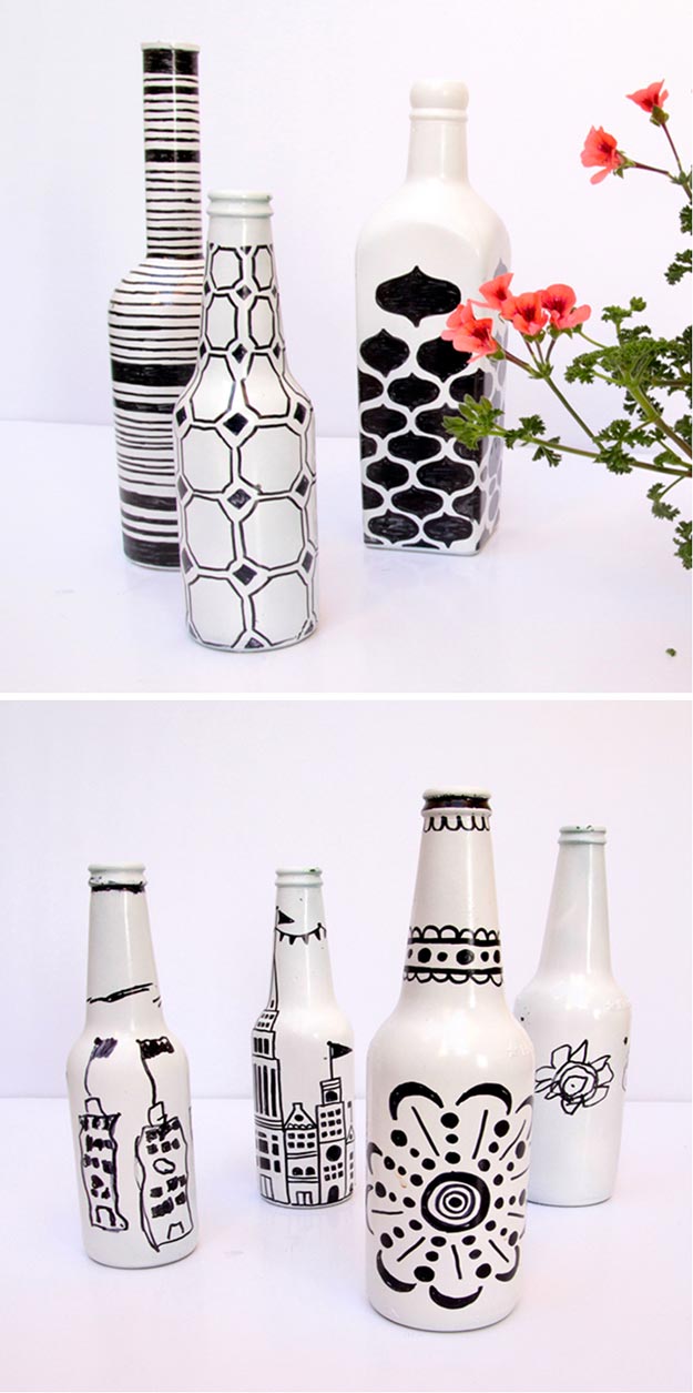 Beer Bottle Sharpie | 24 Creative Uses for Beer Bottles 