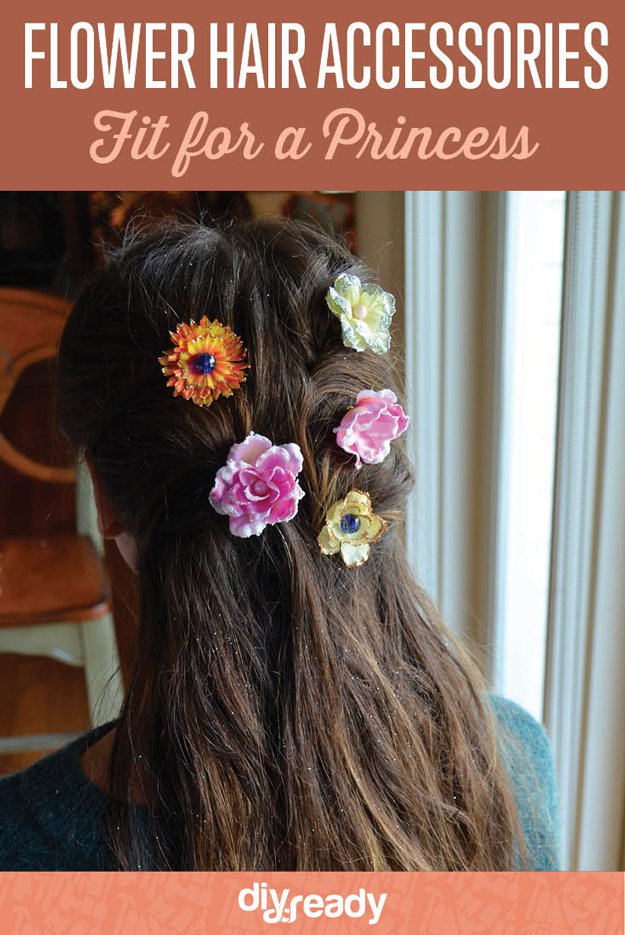 Flower Hair Accessories Fit for a Princess | https://diyprojects.com/flower-hair-accessories-fit-for-a-princess/
