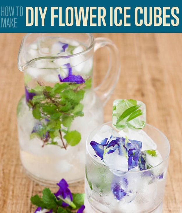 How to Make DIY Flower Ice Cubes | diyprojects.com/diy-flower-ice-cubes/