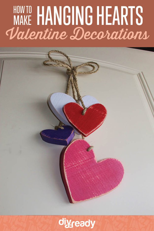 How to Make Hanging Hearts | https://diyprojects.com/how-to-make-hanging-hearts/