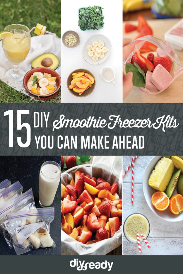DIY Smoothie Freezer Kits | Make Ahead Smoothie Recipes | https://diyprojects.com/smoothie-freezer-kits/