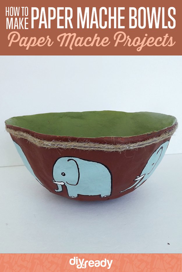 How to Make Paper Mache Bowls | https://diyprojects.com/how-to-make-diy-paper-mache-bowl/