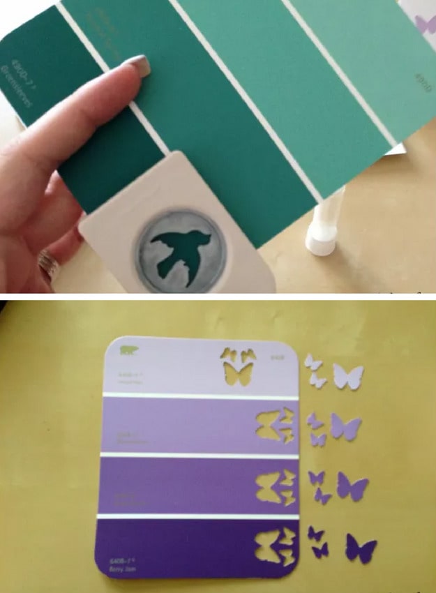 Ombre Paint Chip Design | Cool DIY Scrapbook Ideas You Have To Try