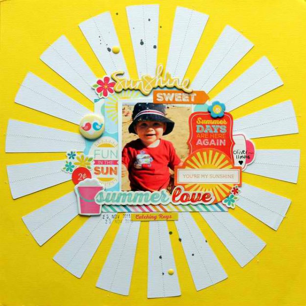 Scrapbook with a Burst of Sunshine | Cool DIY Scrapbook Ideas You Have To Try 