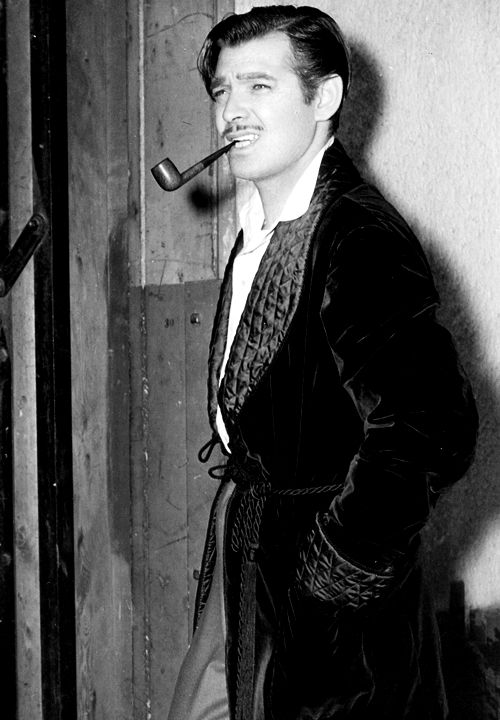 Clark Gable in a smoking jacket | 10 Man Cave Ideas For Real Men https://diyprojects.com/man-cave-ideas-for-real-men/